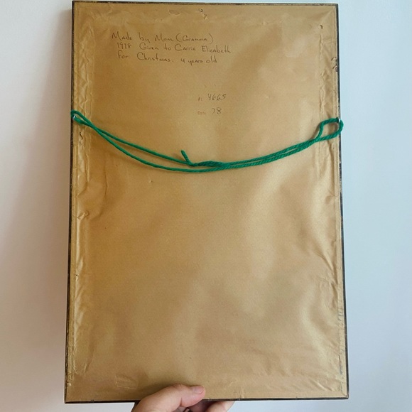 1978 Vintage Needlepoint Wall Art with Little Child - Picture 5 of 5